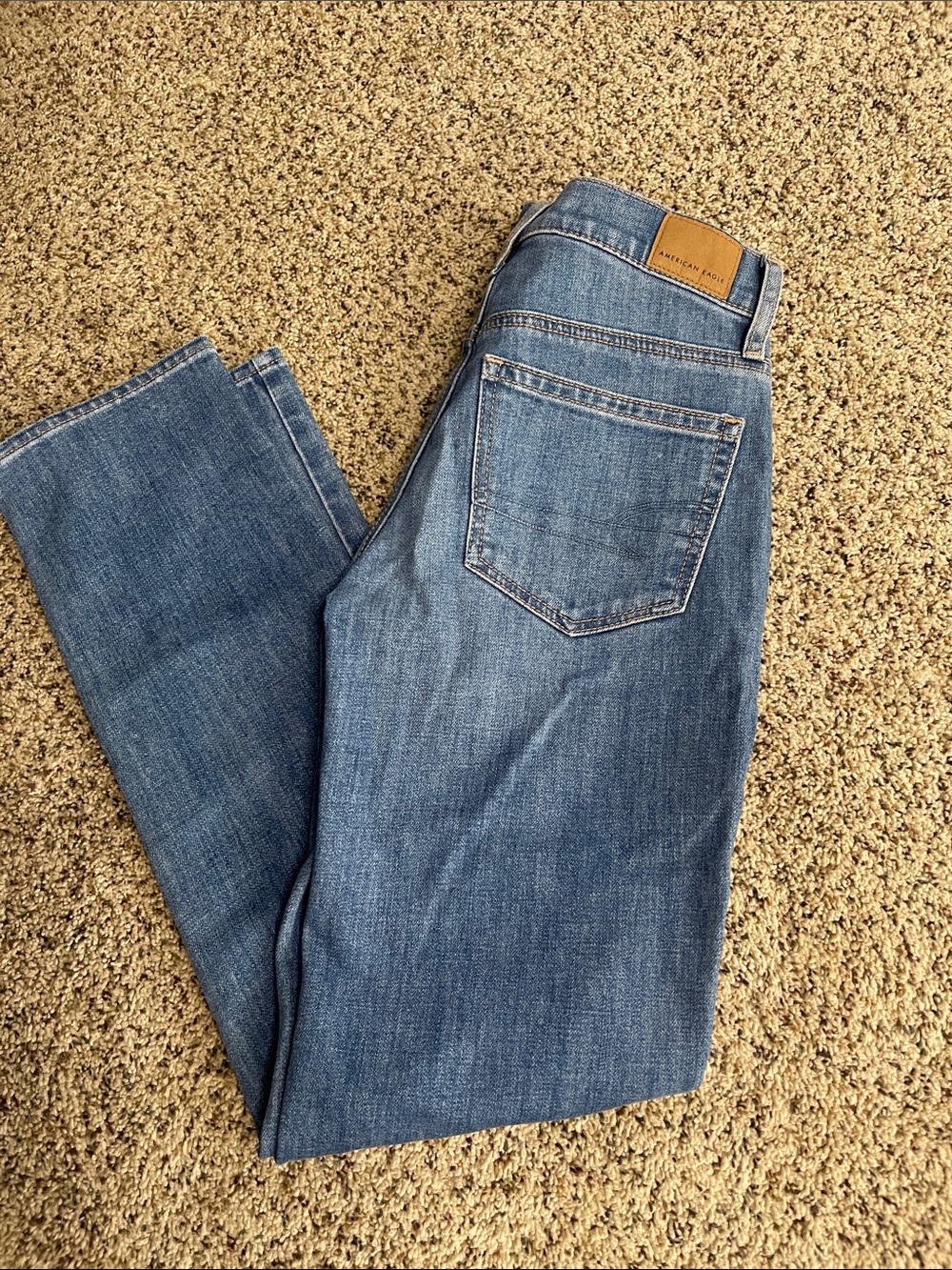 American Eagle Outfitters Blue Denim Straight Leg Jeans
